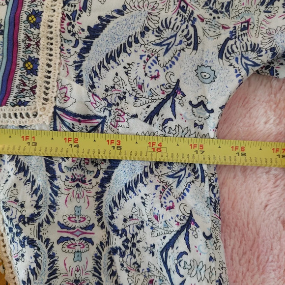 Sundance Yellow and Blue Patterned Mini Dress - Picture 7 of 8